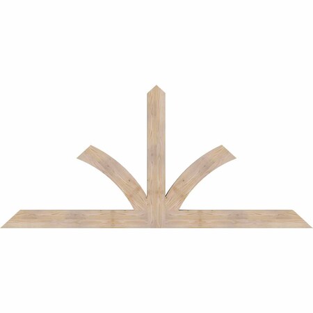 Ekena Millwork Richland Smooth Timber Gable Bracket, Douglas Fir, 96"W x 44"H x 3 1/2"D x 5 1/2"F, 11/12 Pitch GBW096X44X0406RIC00SDF